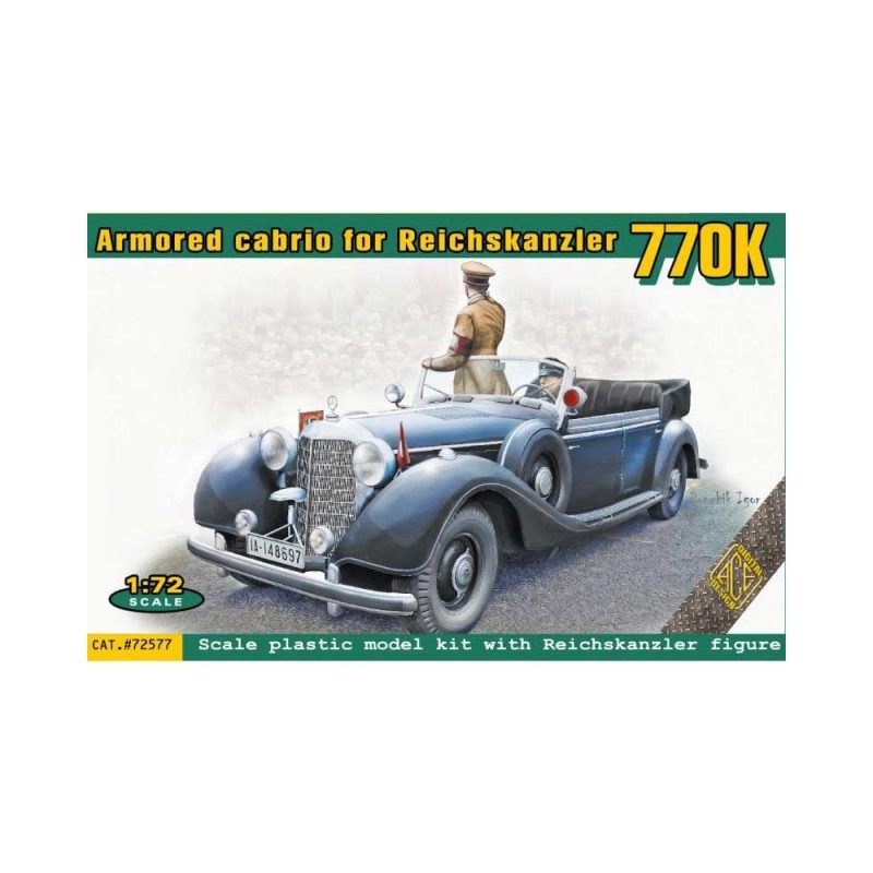 1/72 Armored Cabrio for Reichskanzler (770K) ACE Models 72577 1/72 Armored Cabrio for Reichskanzler (770K) ACE Models 72577