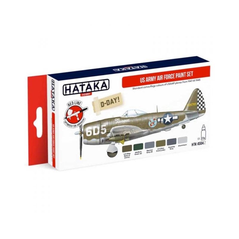 Hataka Red Line Paint Set - Army Airforce HTK-AS04 Hataka Red Line Paint Set - Army Airforce HTK-AS04