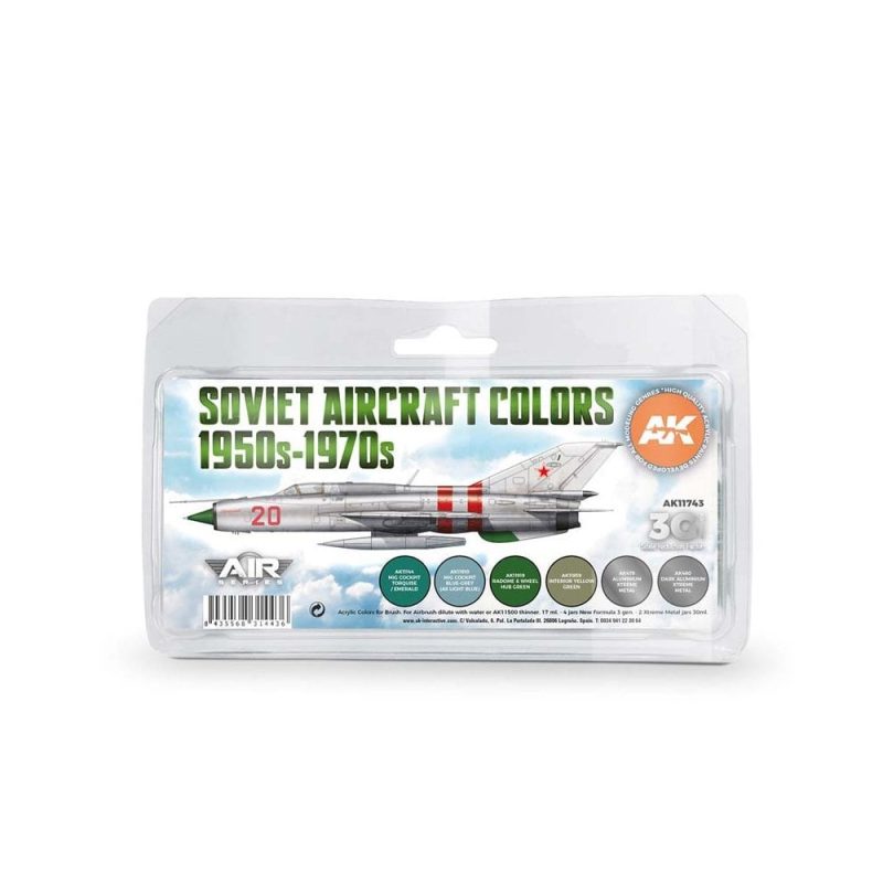 AK Interactive Soviet Aircraft Colors 1950s-1970s Set 3rd Gen Aircraft Series AK-11743 AK Interactive Soviet Aircraft Colors 1950s-1970s Set 3rd Gen Aircraft Series AK-11743