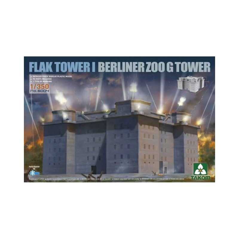 1/350 Flak Tower I Berliner Zoo G Tower Takom 06004 1/350 Flak Tower I Berliner Zoo G Tower Takom 06004