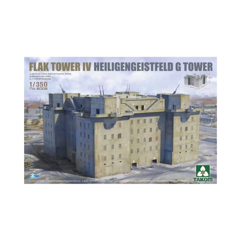 1/350 Flak Tower IV Heiligengeistfeld G Tower Takom 06005 1/350 Flak Tower IV Heiligengeistfeld G Tower Takom 06005