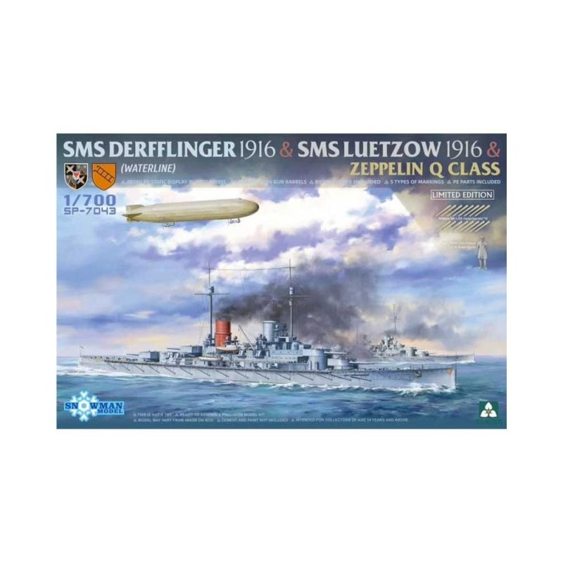 1/700 Limited Edition SMS Derfflinger 1916 + SMS Luetzow 1916 + Zeppelin Q-class Takom SP7043 1/700 Limited Edition SMS Derfflinger 1916 + SMS Luetzow 1916 + Zeppelin Q-class Takom SP7043