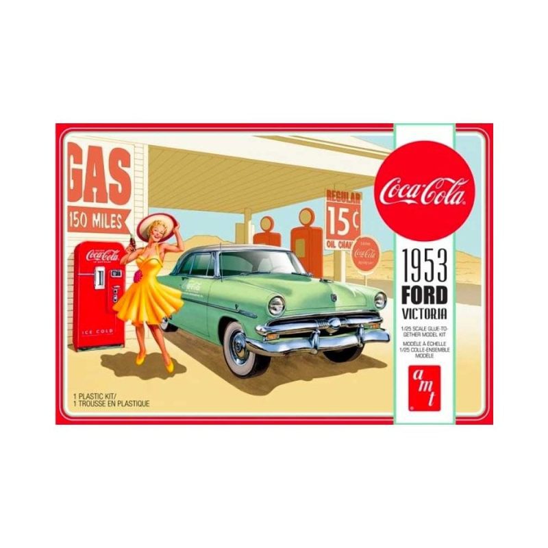 1/25 1953 Ford Victoria Hardtop with "Coca-Cola" Vending Machine AMT 1146M