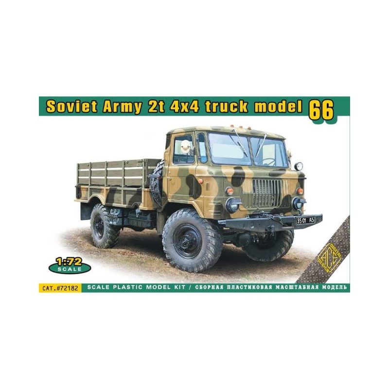 1/72 2t 4x4 Soviet Army truck model 66 ACE Models 72182 1/72 2t 4x4 Soviet Army truck model 66 ACE Models 72182