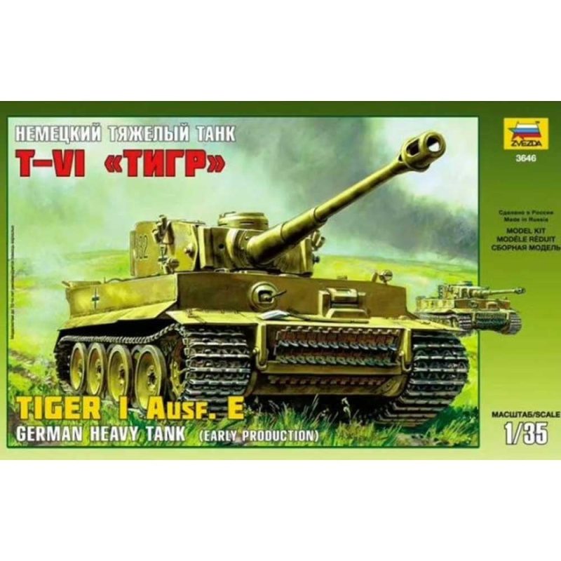 Zvezda Tiger I Ausf. E German Heavy Tank Early Production (1/35) 3646 Zvezda Tiger I Ausf. E German Heavy Tank Early Production (1/35) 3646