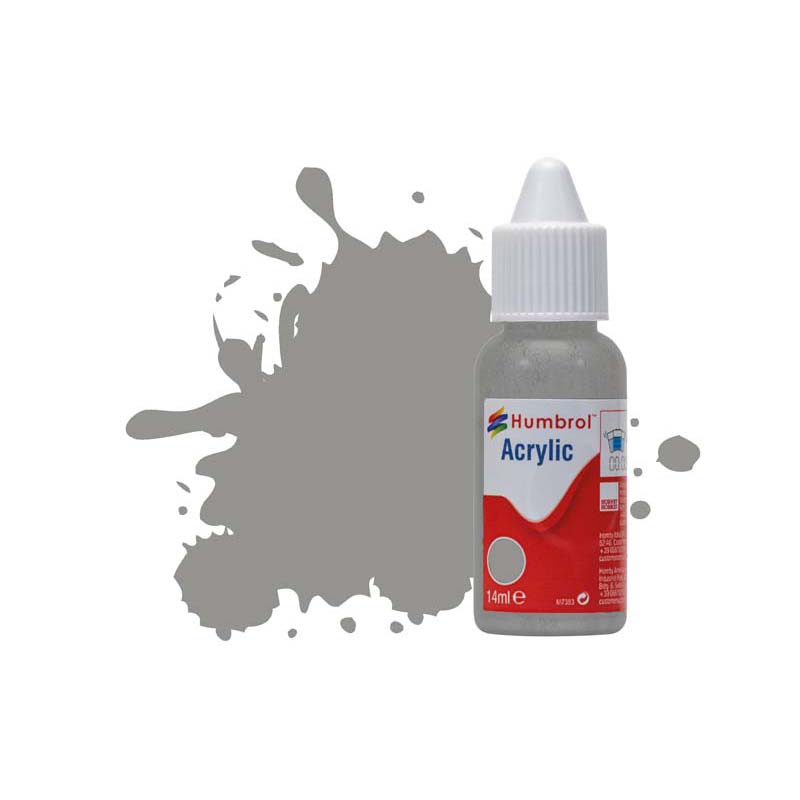 Humbrol Acrylic No.126 US Medium Grey Matt (14ml) DB0126