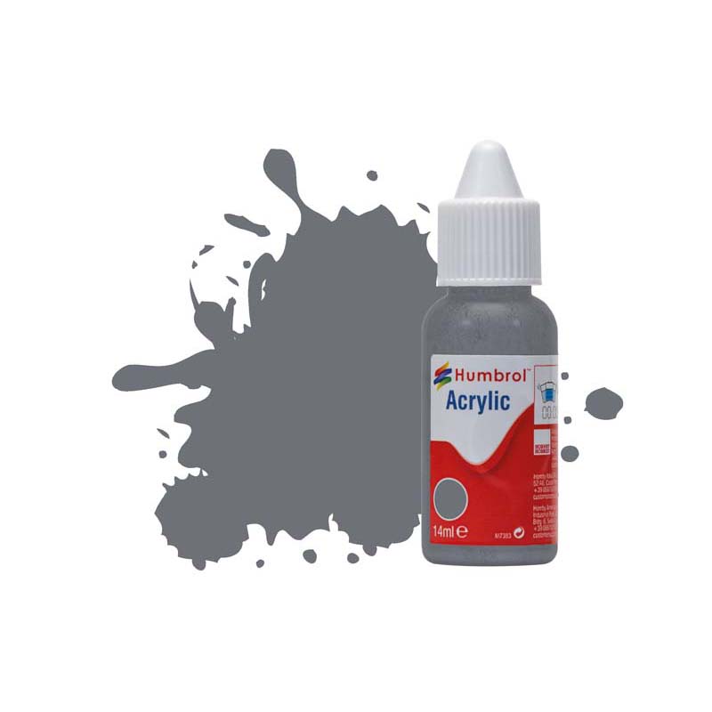 Humbrol Acrylic No 145 Medium Grey Matt (14ml) DB0145