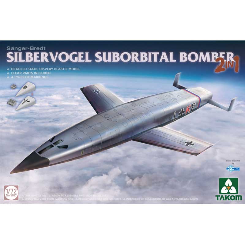 1/72 German Silbervogel WWII Concept Suborbital Bomber 05017 Takom