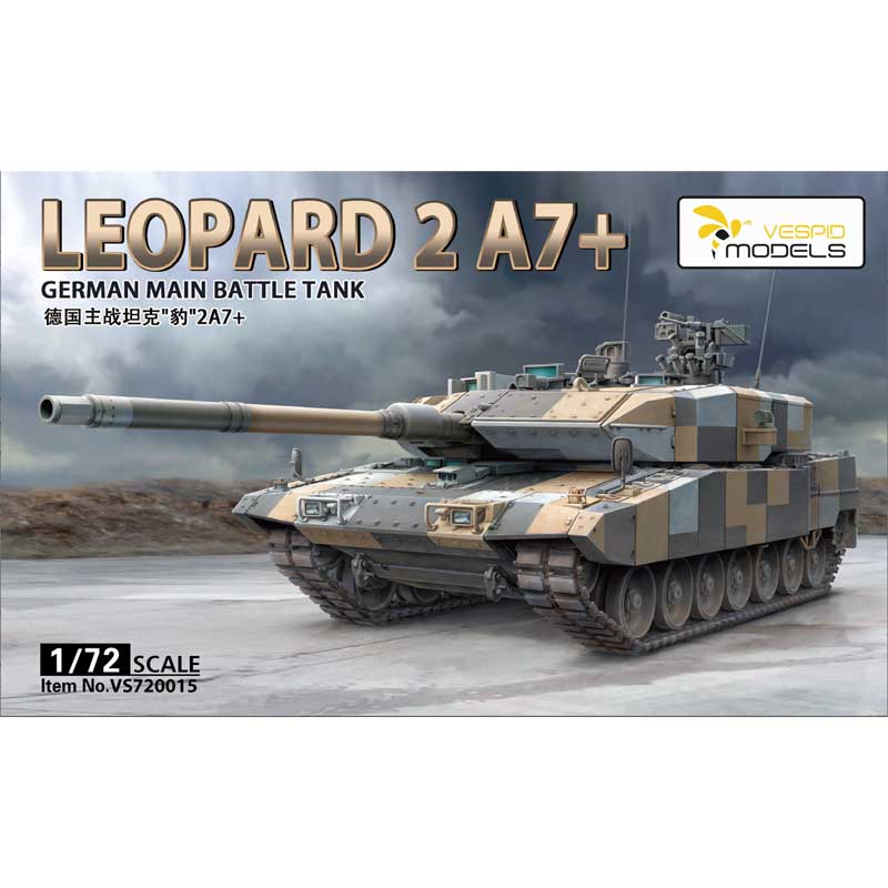 1/72 Leopard 2 A7+ German Main Battle Tank 341 Fahrgestell VS720015 Vespid Models