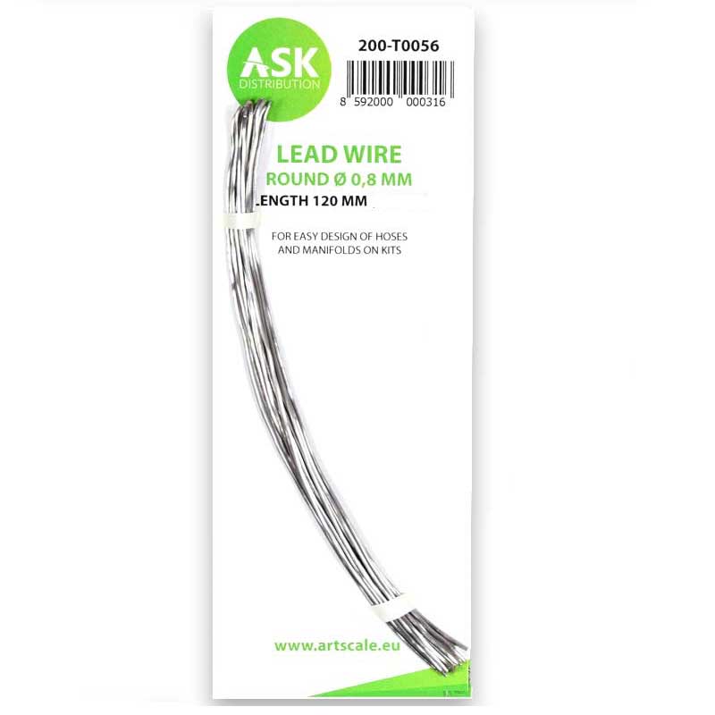 Lead Wire - Round 0,8mm x 120mm ASK 200-T0056 Lead Wire - Round 0,8mm x 120mm ASK 200-T0056