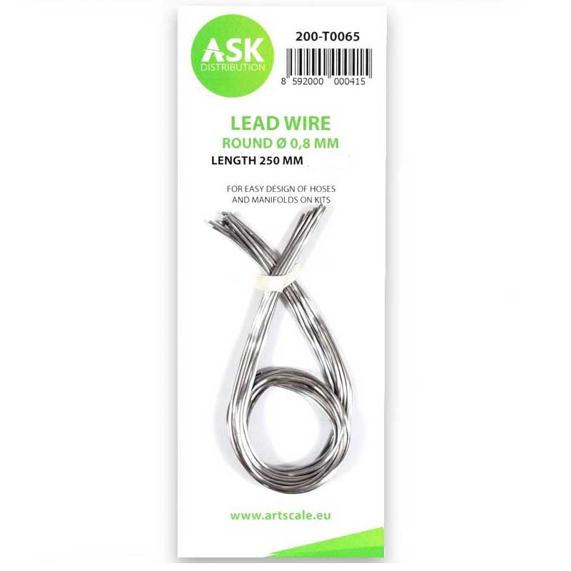 Lead Wire - Round 0,8mm X 250mm ASK 200-T0065 Lead Wire - Round 0,8mm X 250mm ASK 200-T0065