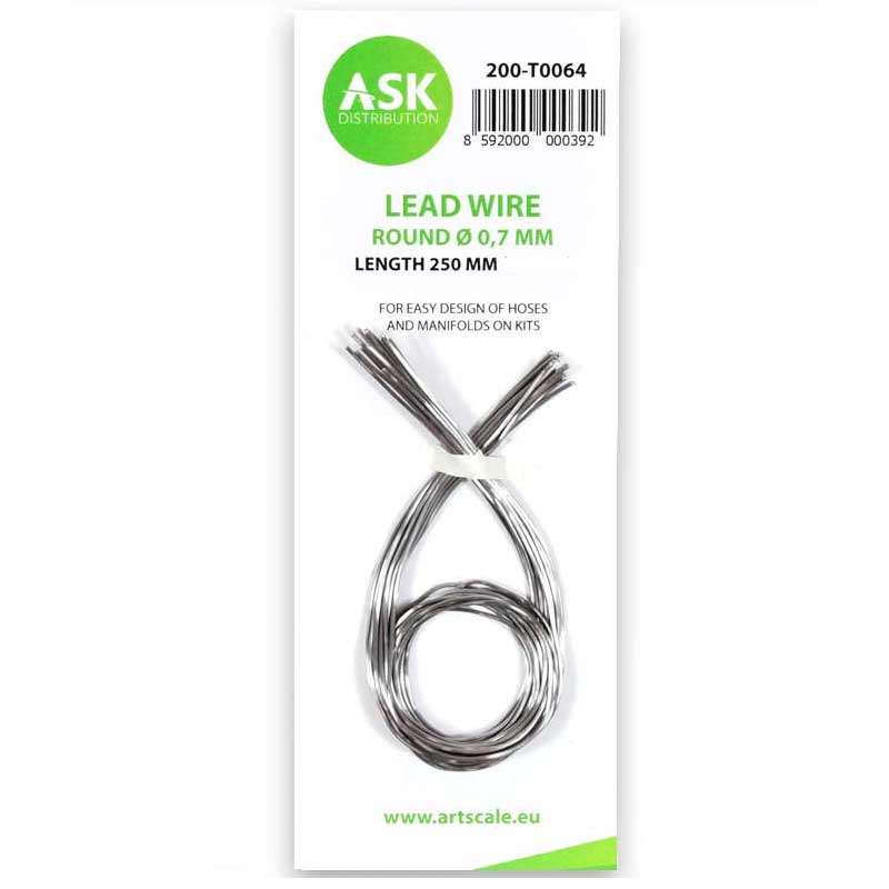 Lead Wire - Round 0,7mm X 250mm ASK 200-T0064 Lead Wire - Round 0,7mm X 250mm ASK 200-T0064