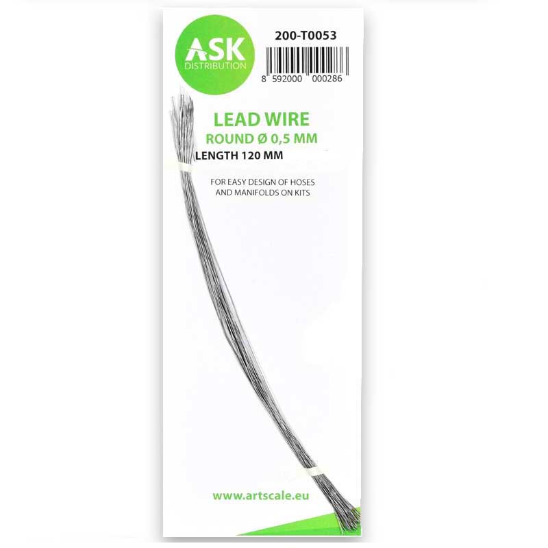 Lead Wire - Round 0,5mm x 120mm ASK 200-T0053 Lead Wire - Round 0,5mm x 120mm ASK 200-T0053