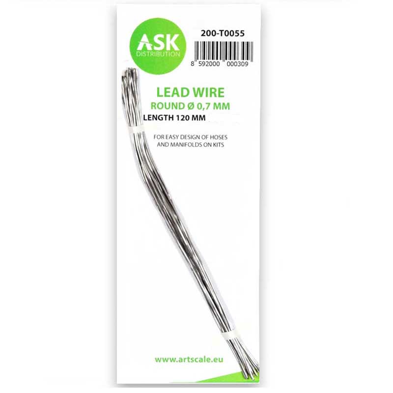 Lead Wire - Round 0,7mm x 120mm ASK 200-T0055 Lead Wire - Round 0,7mm x 120mm ASK 200-T0055
