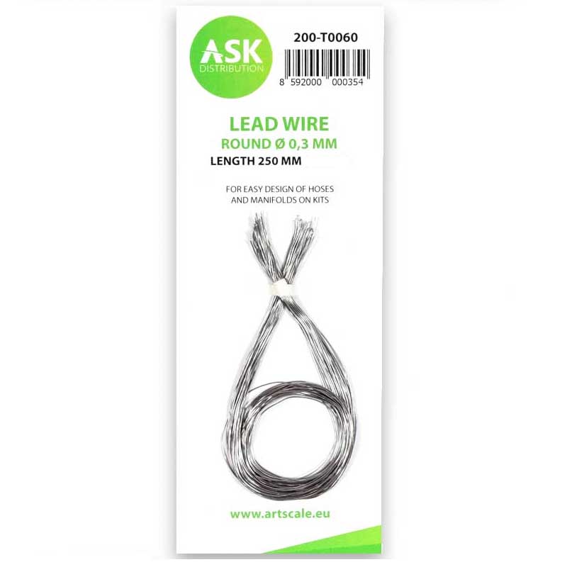Lead Wire - Round 0,3mm X 250mm ASK 200-T0060 Lead Wire - Round 0,3mm X 250mm ASK 200-T0060
