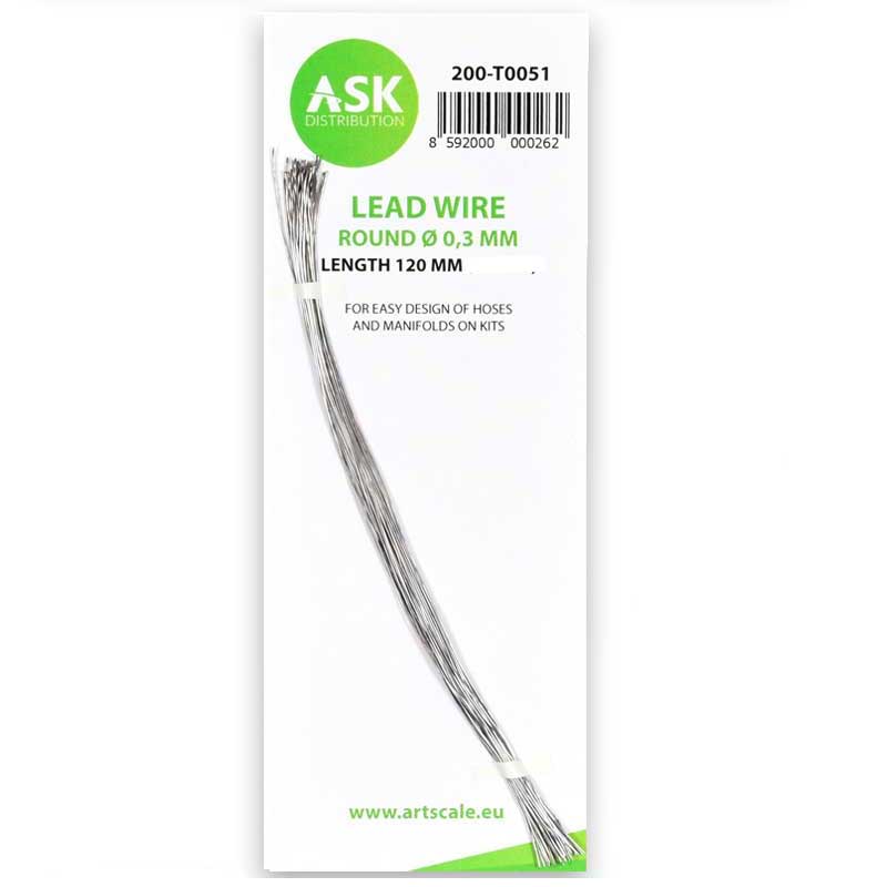 Lead Wire - Round 0,3mm X 120mm ASK 200-T0051 Lead Wire - Round 0,3mm X 120mm ASK 200-T0051