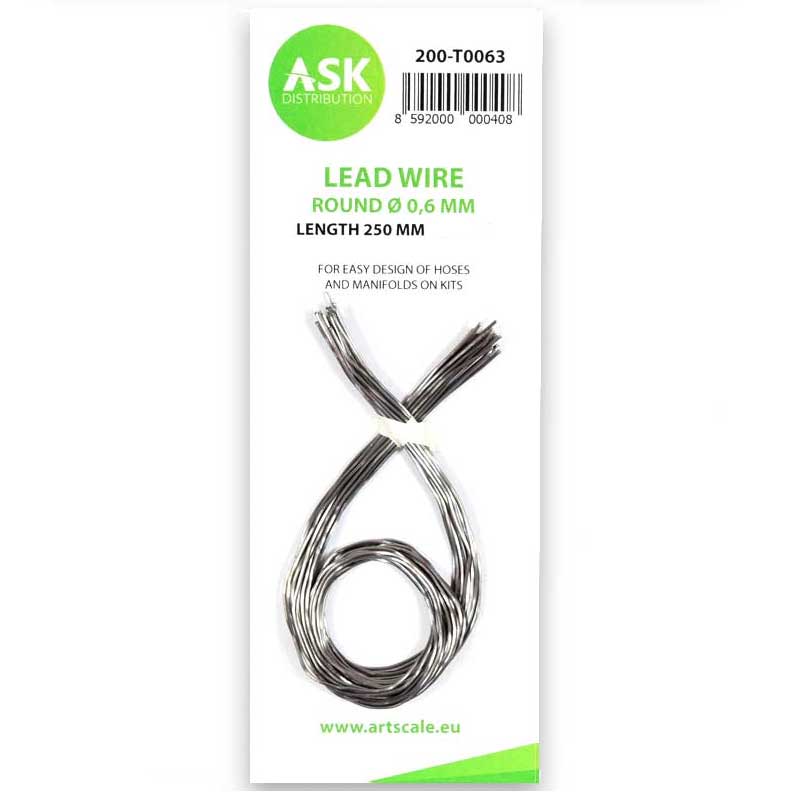 Lead Wire - Round 0,6mm x 250mm ASK 200-T0063 Lead Wire - Round 0,6mm x 250mm ASK 200-T0063