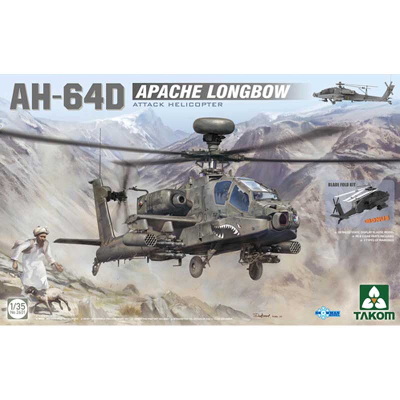 1/35 US AH-64D Apache Longbow Attack Helicopter Takom 02601