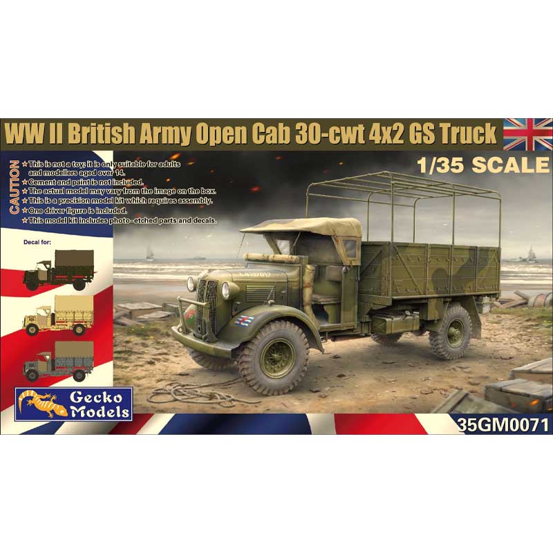 Gecko Models WWII British 30-cwt 4x2 GS Truck Open Cab (1/35) 35GM0071