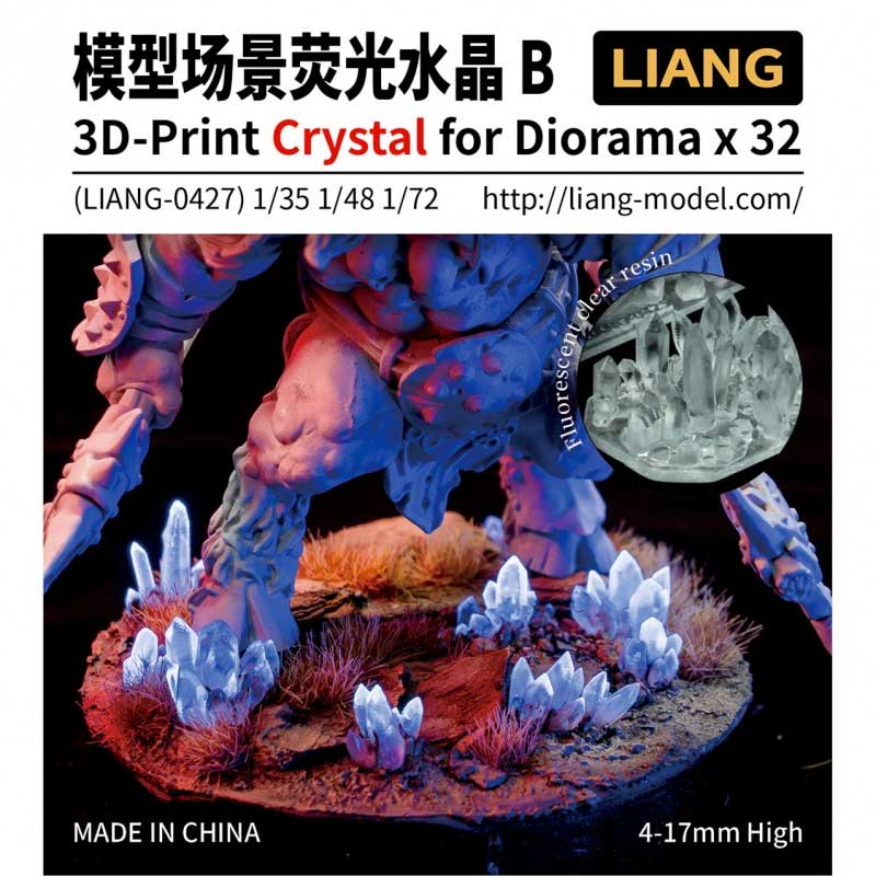 3D-Print Crystal for Diorama B (1/35 1/48 1/72) 0427 Liang