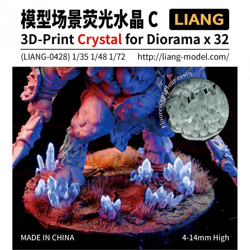 3D-Print Crystal for Diorama C (1/35 1/48 1/72) 0428 Liang