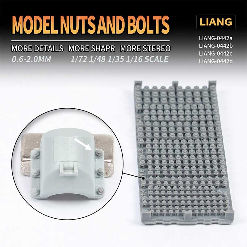 Model Nuts and Bolts D 1.2-2.0mm 0442D Liang