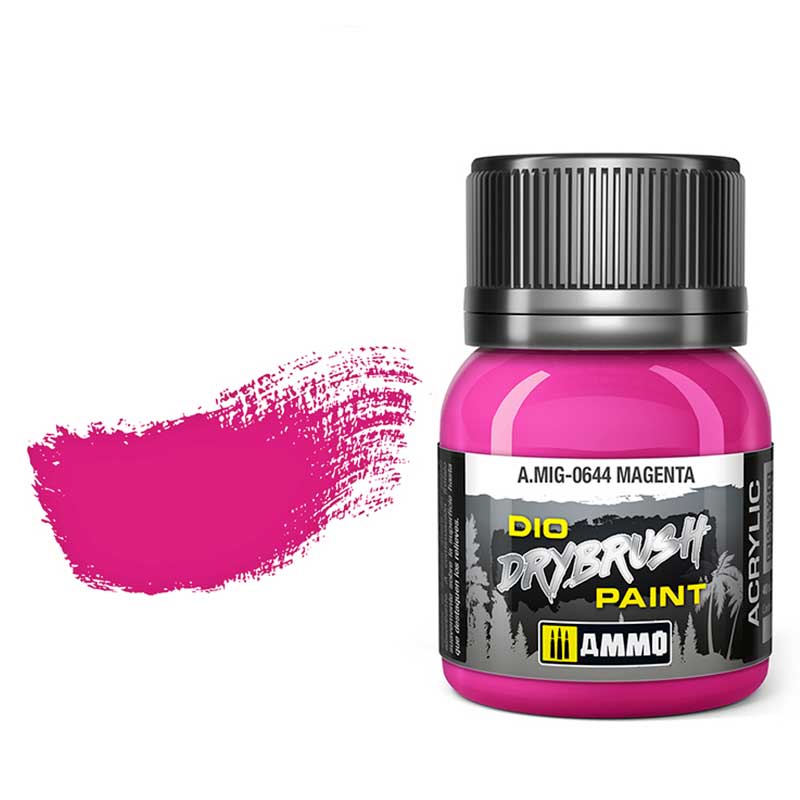 40ml Magenta Dio Dry Brush Paint A.MIG-0644 Ammo