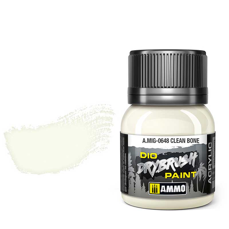 40ml Clean Bone Dio Dry Brush Paint A.MIG-0648 Ammo