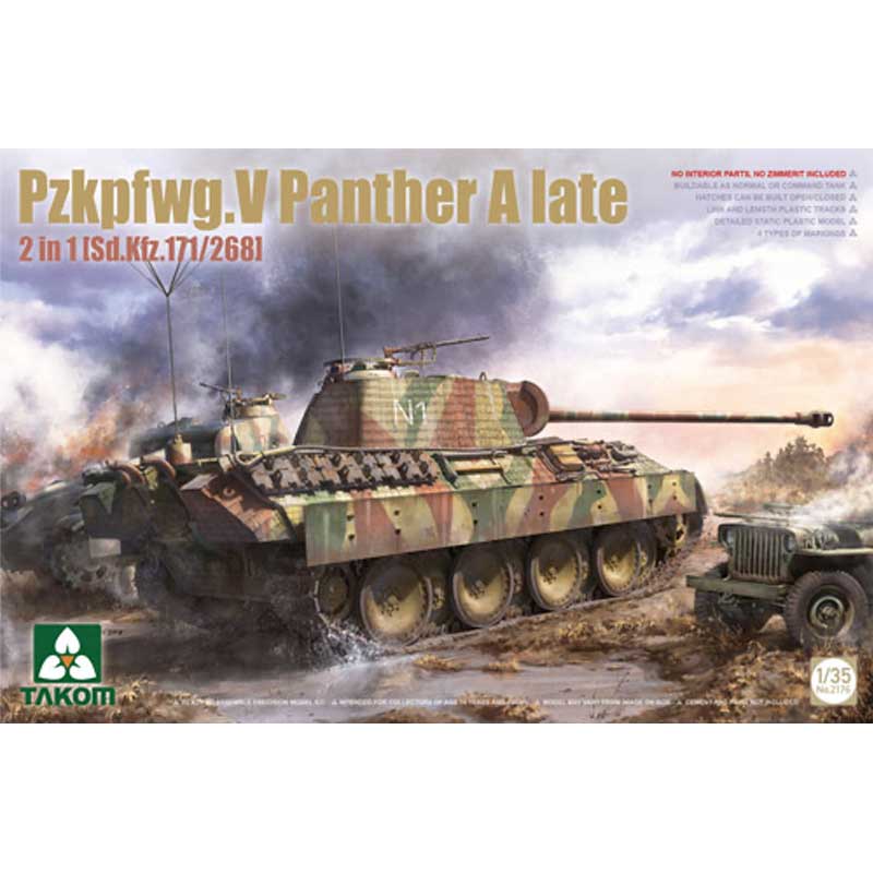 Takom German WWII PzKpfw V Panther A Late SdKfz 171/268 2 in 1 (1/35) 02176