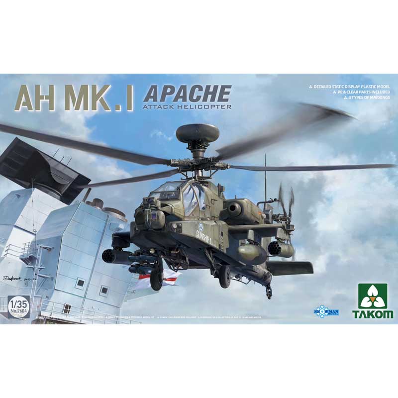 Takom British Army AH-64 Mk1 Apache Longbow Helicopter (1/35) 2604
