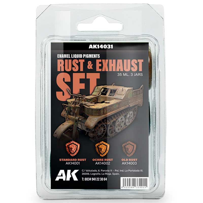 AK Interactive Rust & Exhaust Set - Liquid Pigment AK-14031 AK Interactive Rust & Exhaust Set - Liquid Pigment AK-14031