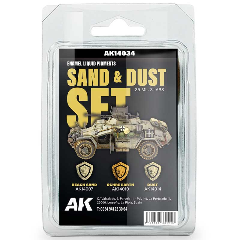 AK Interactive Sand & Dust Set - Liquid Pigment AK-14034 AK Interactive Sand & Dust Set - Liquid Pigment AK-14034
