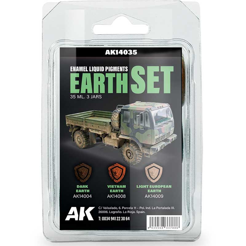 AK Interactive Earth Set - Liquid Pigment AK-14035 AK Interactive Earth Set - Liquid Pigment AK-14035