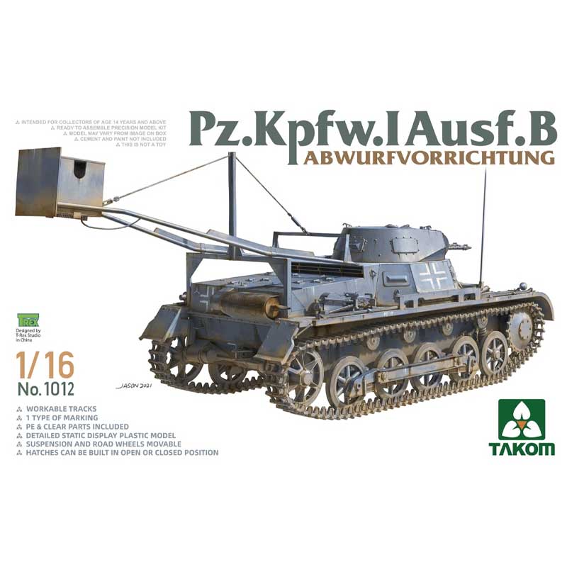 1/16 PzKpfw I Ausf B Abwurfvorrichtung 01012 Takom 1/16 PzKpfw I Ausf B Abwurfvorrichtung 01012 Takom