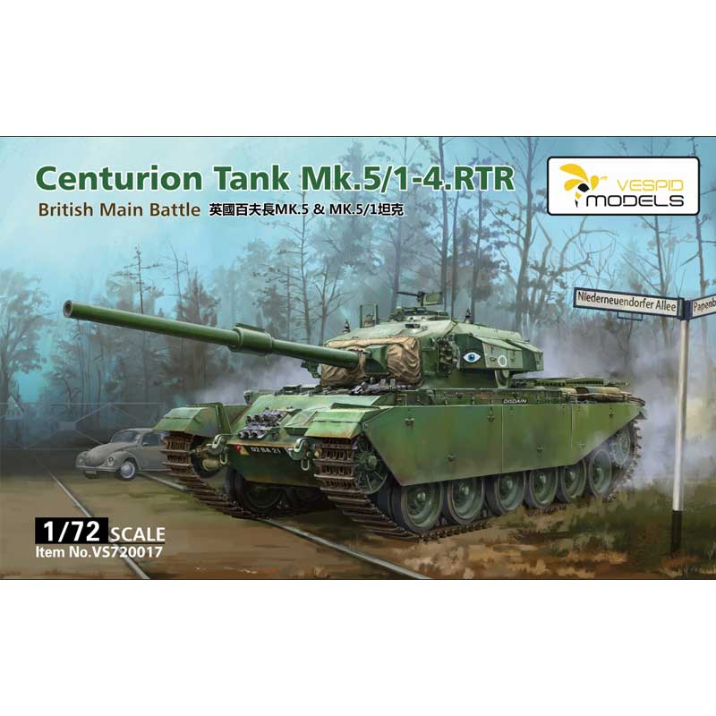 1/72 Centurion Mk.5/1 - 4. RTR British Main Battle Tank VS720017 Vespid Models 1/72 Centurion Mk.5/1 - 4. RTR British Main Battle Tank VS720017 Vespid Models