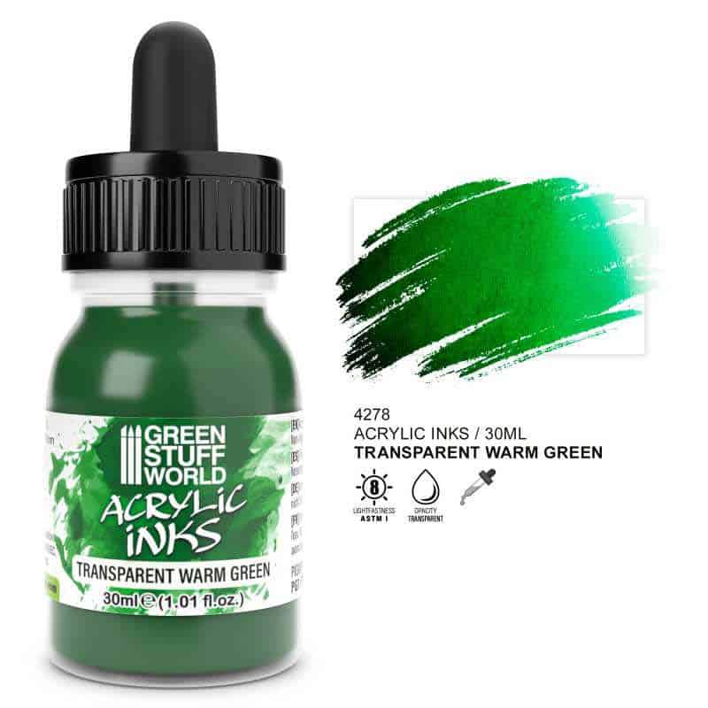 Green Stuff World - Transparent Acrylic Ink - Warm Green Green Stuff World - Transparent Acrylic Ink - Warm Green
