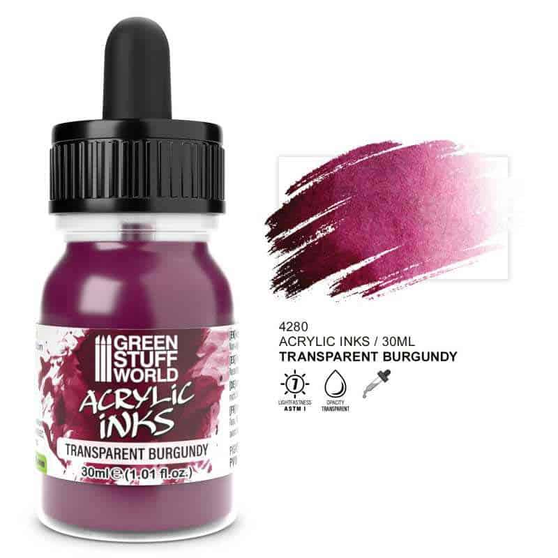 Green Stuff World - Transparent Acrylic Ink - Burgundy Green Stuff World - Transparent Acrylic Ink - Burgundy