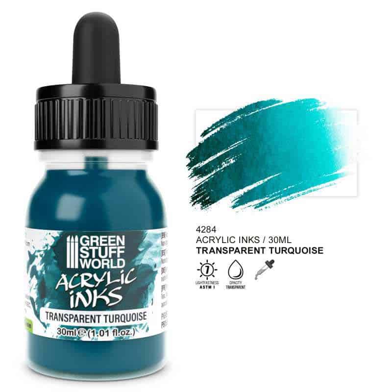 Green Stuff World - Transparent Acrylic Ink - Turquoise Green Stuff World - Transparent Acrylic Ink - Turquoise