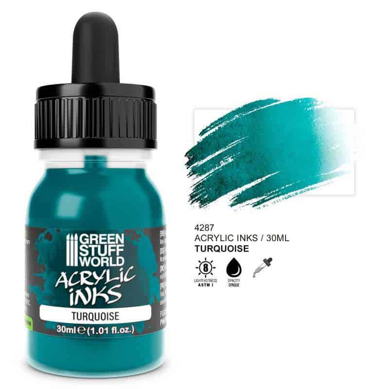Green Stuff World - Acrylic Ink Opaque- Turquoise Green Stuff World - Acrylic Ink Opaque- Turquoise