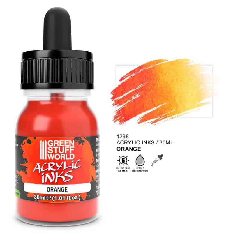 Green Stuff World - Acrylic Ink Opaque- Orange Green Stuff World - Acrylic Ink Opaque- Orange