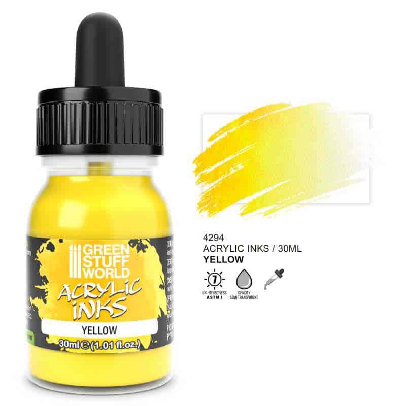 Green Stuff World - Acrylic Ink Opaque - Yellow Green Stuff World - Acrylic Ink Opaque - Yellow