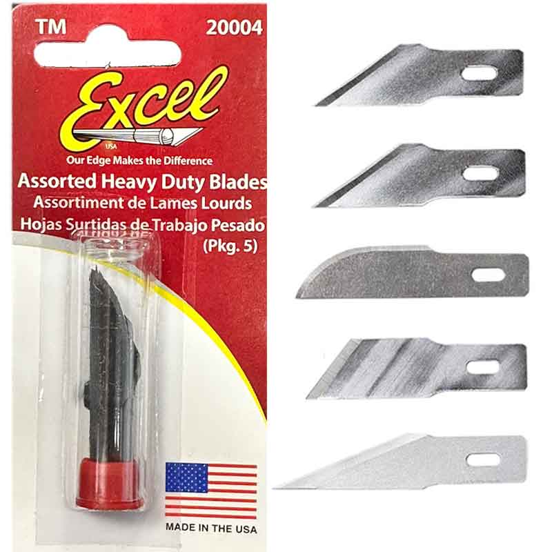5x Assorted Heavy Duty Blade 20004 Excel 5x Assorted Heavy Duty Blade 20004 Excel