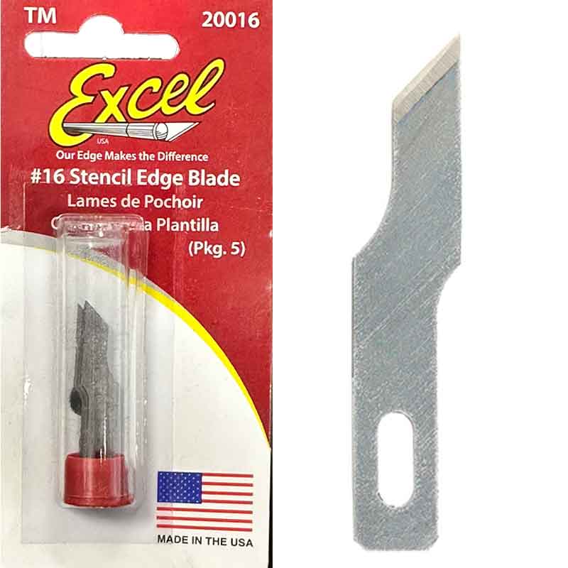 5x No.16 Stencil Edge Blade 20016 Excel 5x No.16 Stencil Edge Blade 20016 Excel