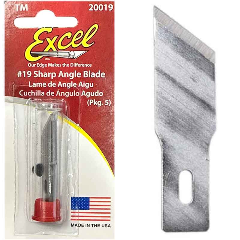 5x No.19 Sharpe Angle Blade 20019 Excel 5x No.19 Sharpe Angle Blade 20019 Excel
