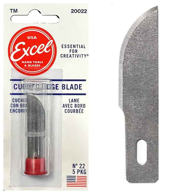 5x No.22 Curved Edge Blade 20022 Excel 5x No.22 Curved Edge Blade 20022 Excel