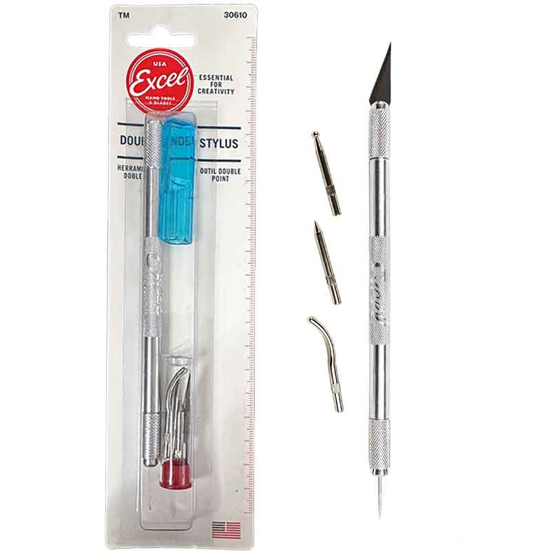 Double Ended Knife, Stylus And Embossing Tool 30610 Excel Double Ended Knife, Stylus And Embossing Tool 30610 Excel