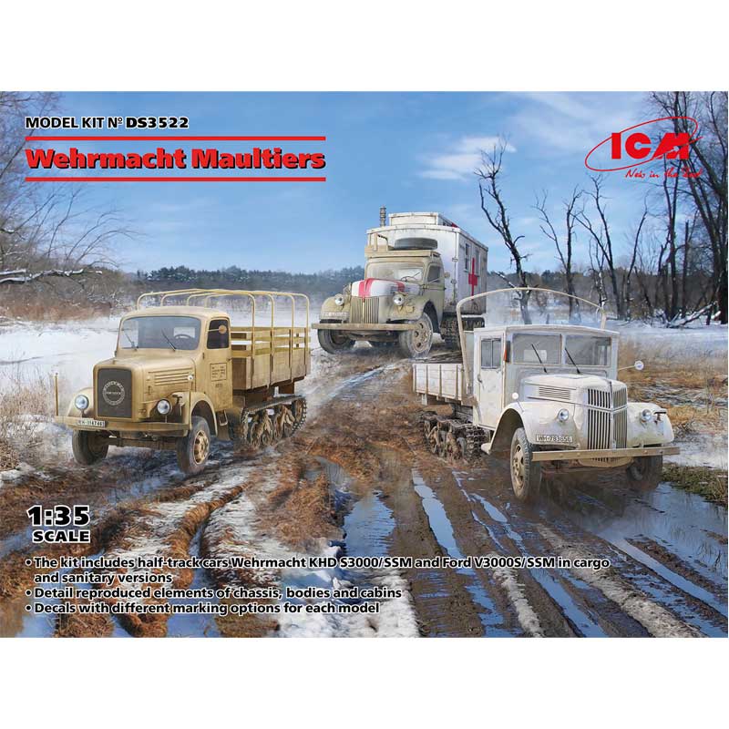 1/35 Wehrmacht Maultiers DS3522 ICM 1/35 Wehrmacht Maultiers DS3522 ICM