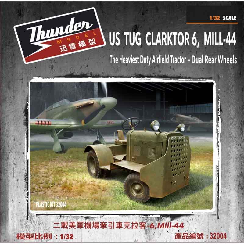 1/32 US Army Clarktor- 6 Tug Mill-44, dual wheels 32004 Thunder Model 1/32 US Army Clarktor- 6 Tug Mill-44, dual wheels 32004 Thunder Model
