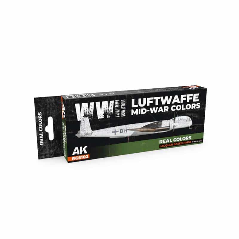 AK Interactive Real Color Paint Set - WWII Luftwaffe Mid-War Colors RCS102
