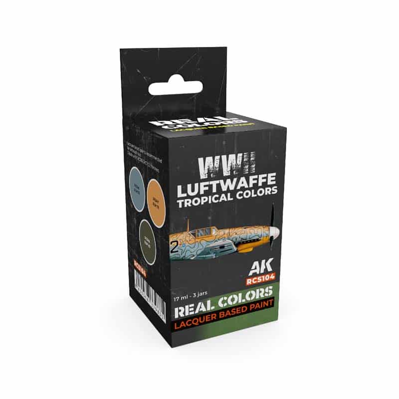 AK Interactive Real Color Paint Set - WWII Luftwaffe Tropical Colors RCS104